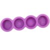 Vedini 4 Cavity Round Pattern Silicone Mold DIY Handmade Cold Soap Mold JKB-3561 - Image 2