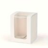 Window Gift Packaging Box with Transparent Window – Kraft / White / Black – 8 × 8 × 10 cm – 1 Pc