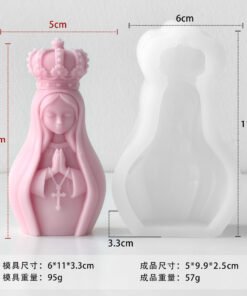 Alternative view of Vedini Praying Girl/Angel With Crown Silicon Mold JKB-3515