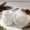 Vedini Concrete/Gypsum Santa Claus Cup Silicone Mold Christmas Scented Candle Plaster Decoration Silicone Mold JKB-3569 - Image 3