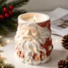 Vedini Concrete/Gypsum Santa Claus Cup Silicone Mold Christmas Scented Candle Plaster Decoration Silicone Mold JKB-3569 - Image 5