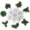 Vedini 7 Cavity Christmas Holly Leaf And Berry Silicon Mold JKB_3566