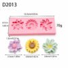 Vedini 3 Cavity Chrysanthemum Daisy bee Sunflower Flower Silicon Mold-JKB-3573 - Image 4