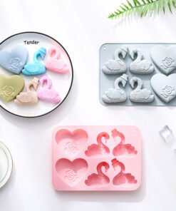 Vedini 6-Cavity Swan Heart-Shaped Silicone Mold Cake Mold JKB-3534
