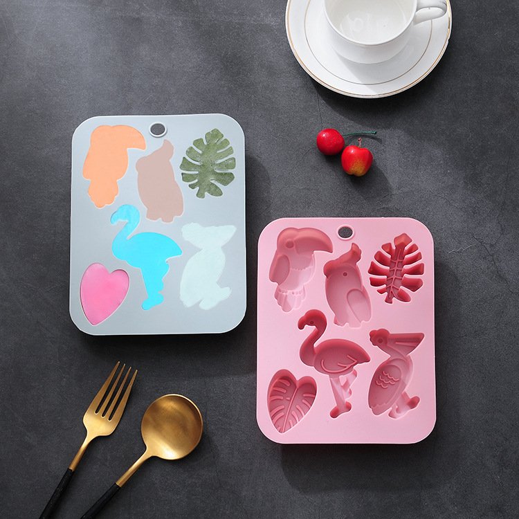 Vedini 6 Cavity Different Bird and Leaf Designs for Baking, Chocolate, Ice, Crystal, and Resin Cake Molds JKB-3538 - Image 4