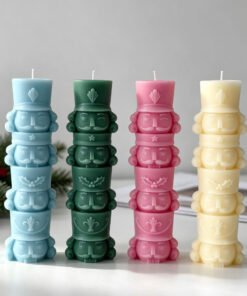 Nutcracker Soldier Stacked Christmas Candle