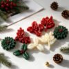 Vedini 7 Cavity Christmas Holly Leaf And Berry Silicon Mold JKB_3566 - Image 4