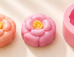 Alternative view of Vedini Camellia Flower-shaped Silicone Mold jkb-3574