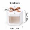 Vedini White Window Gift Box with Ribbon – Small, Medium & Large Sizes | Candle, Soap & Handmade Product Packaging - Image 2