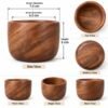 Sesame Wood Wooden Bowl for Candle Making & Home Décor – Natural Handcrafted Wooden Bowl
