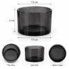 Black glass candle jar for candle making
