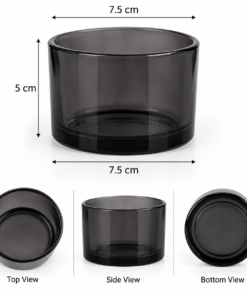 Black glass candle jar for candle making