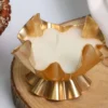 Vedini Golden Lotus Urli with Stand | Metal Lotus Bowl Candle Holder for Diwali, Pooja & Home Décor-1Pc - Image 2