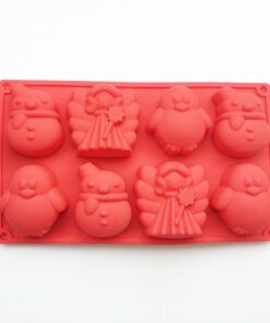 Vedini 8 Cavity Butterfly Princess Snowman Penguin Silicon Mold JKB-3631