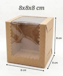 Alternative view of White Packaging Box with Clear Window - 8x8x8 cm By vedini (Pack of 10)