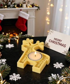 Vedini Christmas Reindeer Candle Holder Silicon Mold-JKB-3647