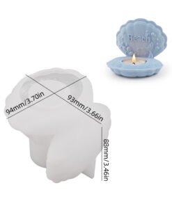 Alternative view of Vedini Cement Gypsum Candle Shell Ocean Beach Bubble Candle Holder Silicone Mold JKB-3623