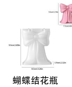 Alternative view of Vedini Bow Vase Silicone Mold DIY Aromatherapy Plaster Flower Pot Ornament Resin Mold JKB-3613