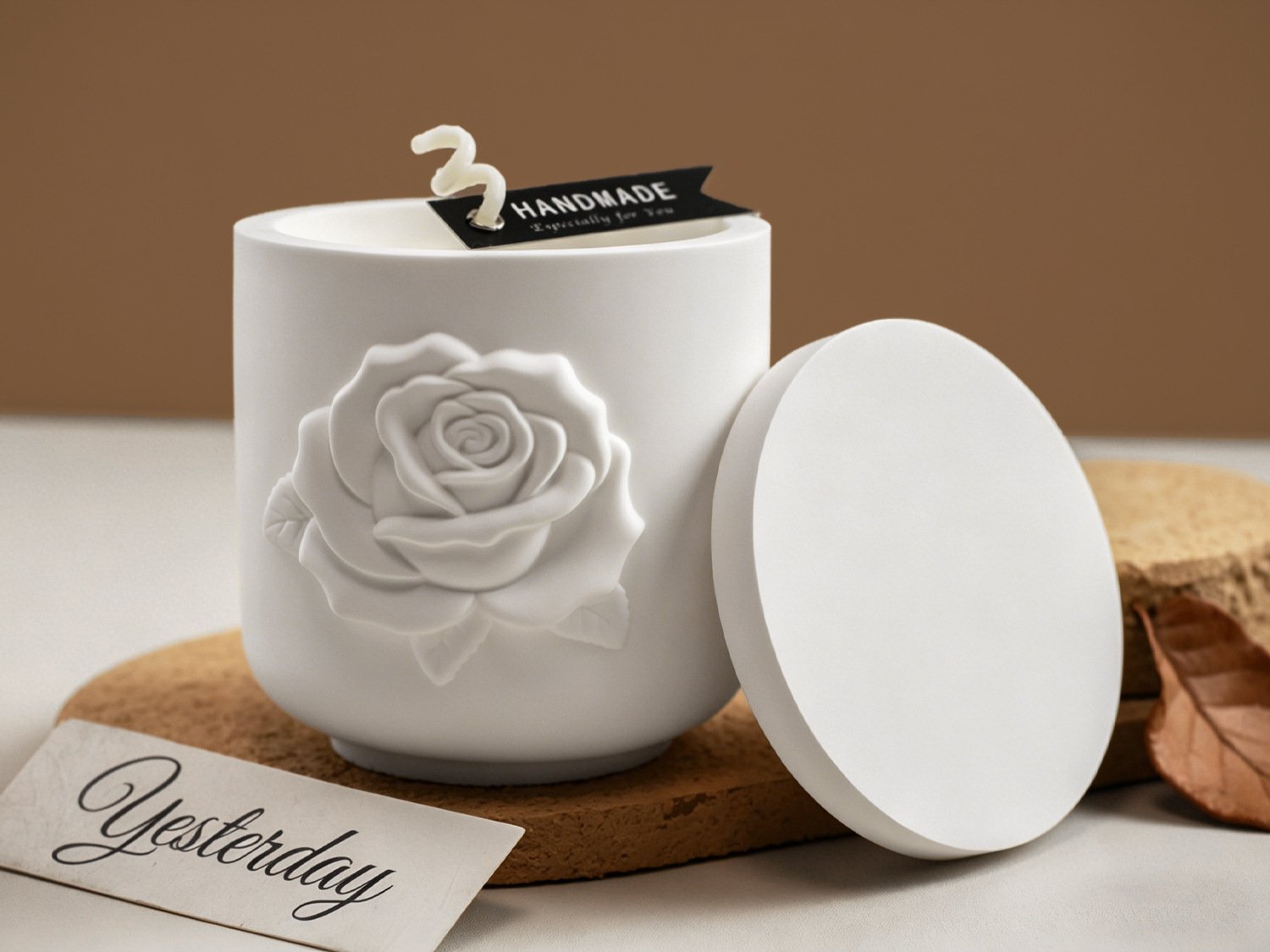 Vedini Rose Embossed Candle Cup Silicone Mold JKB-3616 - Image 3