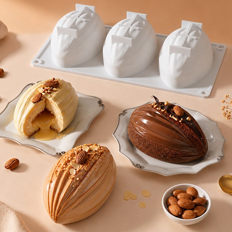 3-Cavity Almond / Cocoa Bean