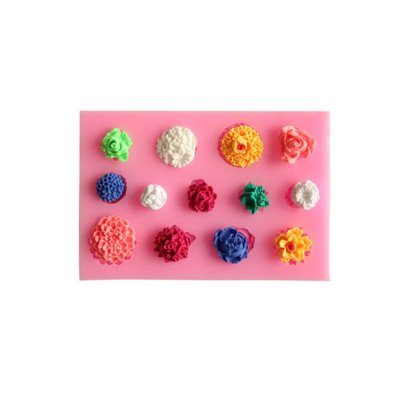 Vedini Various Flower-Shaped DIY Silicone Molds Fondant Cake Molds Baking Molds JKB-3653
