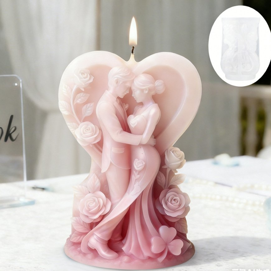 Vedini 3D Couple Embracing Silicone Mold JKB-3603 - Image 4