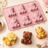 Vedini 6-Cavity Bunny And Panda Animal Silicone Mold JKB-3633
