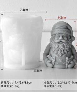 Alternative view of Vedini Christmas Santa Claus Scented Candle Silicone Mold DIY Christmas Candle Plaster Decoration Mold JKB-3640