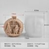 Vedini Christmas Crystal Ball Scented Candle Silicone Mold DIY Christmas Decoration Ball Mold JKB-3644 - Image 2