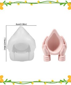 Alternative view of Vedini Concrete Diya In Hands Shaped Silicon Mold JKB-3657