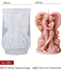 Alternative view of Vedini 3D Couple Embracing Silicone Mold JKB-3603