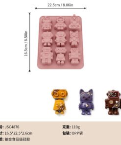 Alternative view of Vedini 9 Cavity Robot Silicon Mold For Kids Soaps And DIY Kits JKB-3632