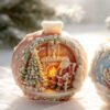 Vedini Christmas Crystal Ball Scented Candle Silicone Mold DIY Christmas Decoration Ball Mold JKB-3644