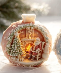 Vedini Christmas Crystal Ball Scented Candle Silicone Mold DIY Christmas Decoration Ball Mold JKB-3644