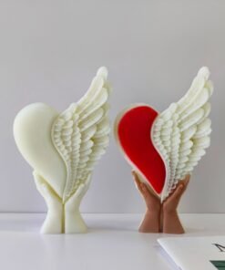 Vedini Valentine's Day Love Wings Candle Silicone Mold DIY Candle Plaster Glue Ornament Mold JKB-3609