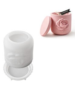 Vedini Rose Embossed Candle Cup Silicone Mold JKB-3616