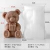 Vedini Bear With Gift Silicon Mold JKB-3638 - Image 3