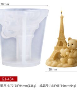 Alternative view of Vedini Tower Bear Valentine's Day Silicon Mold JKB-3604