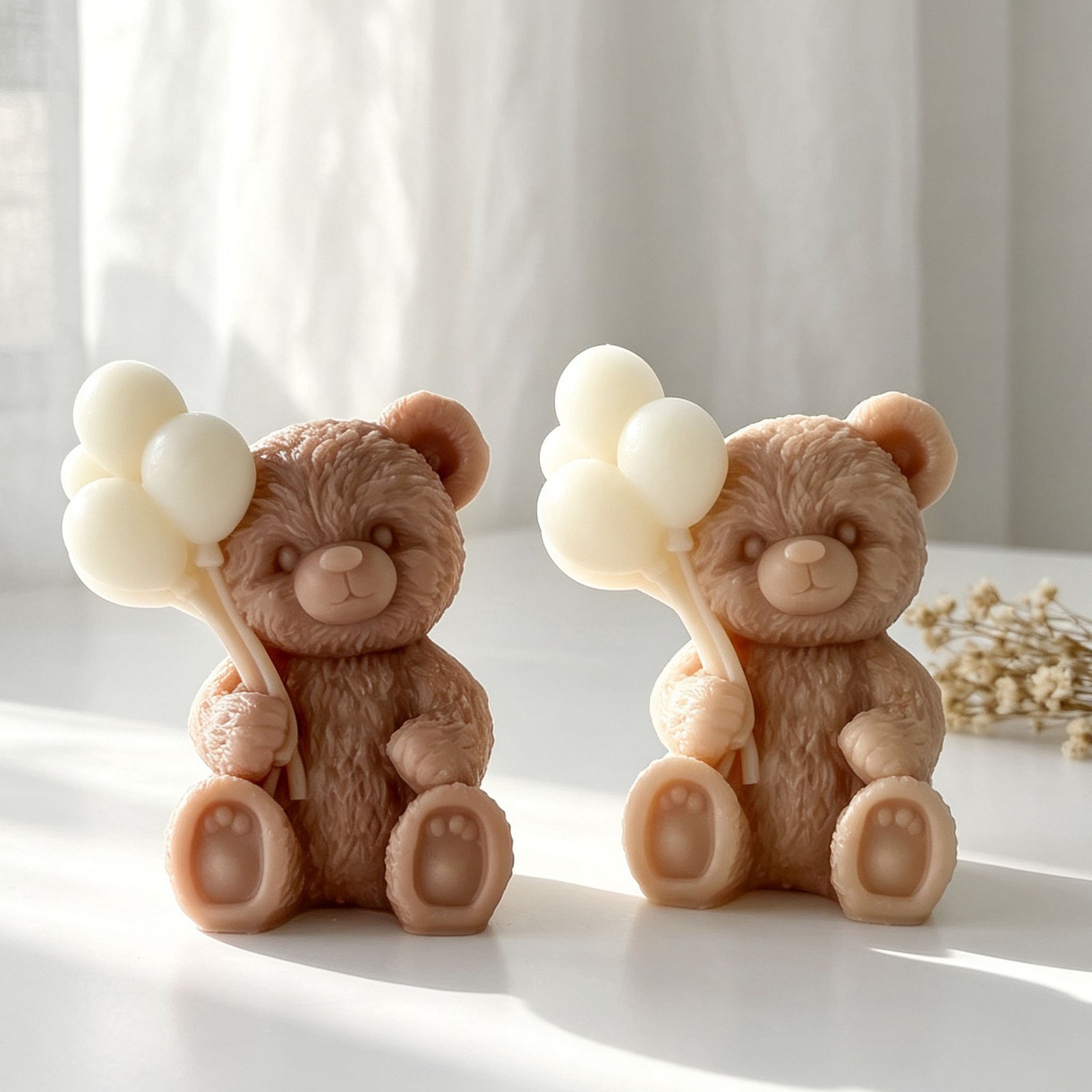 Vedini Sitting Ballon Bear Silicon Mold JKB-3637