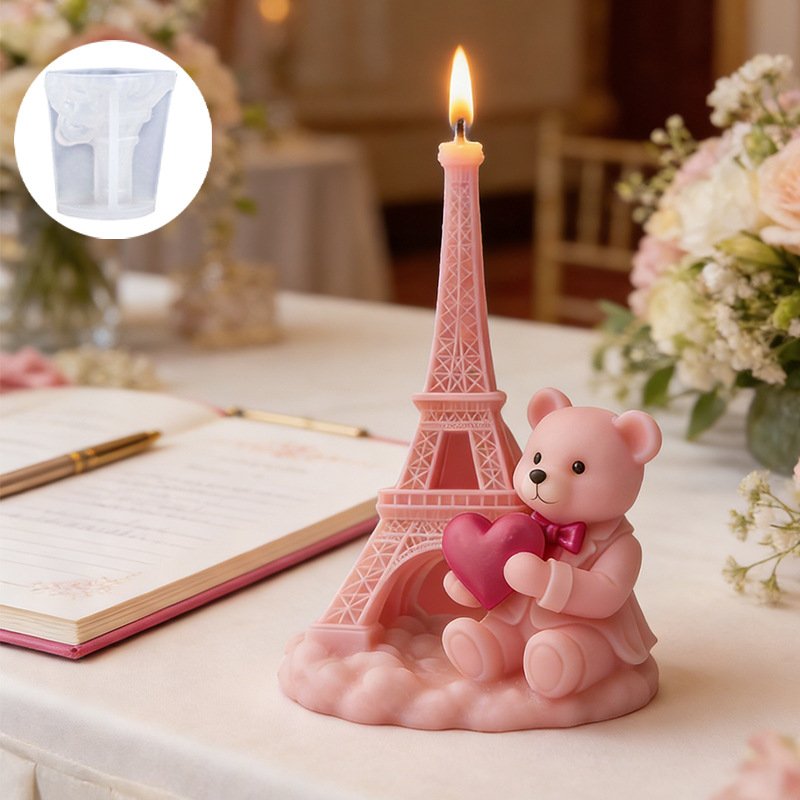 Vedini Tower Bear Valentine's Day Silicon Mold JKB-3604 - Image 4