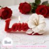 Vedini 3D Love Letter Hibiscus Flower Candle Silicone Mold JKB-3605