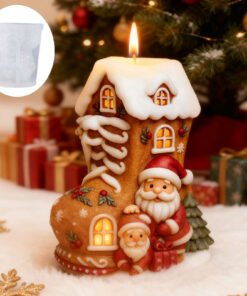 Vedini Christmas Socks House Old Man Candle Silicone Mold JKB-3601