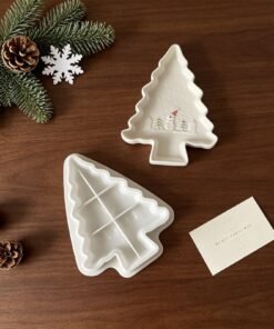 Vedini Embossed Pattern Christmas Tree-Shaped Tray Silicone Mold JKB-3624