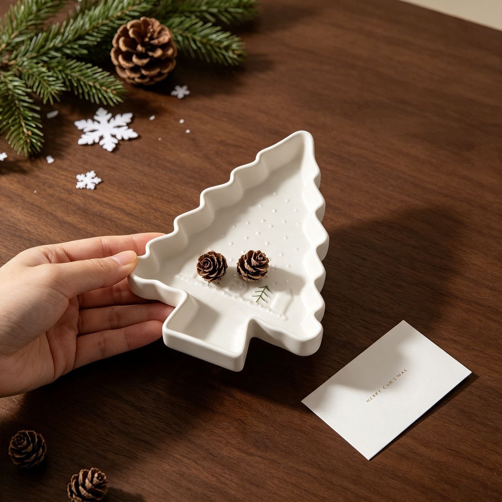 Vedini Embossed Pattern Christmas Tree-Shaped Tray Silicone Mold JKB-3624 - Image 4