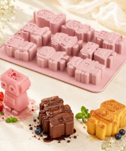 Vedini 9 Cavity Robot Silicon Mold For Kids Soaps And DIY Kits JKB-3632