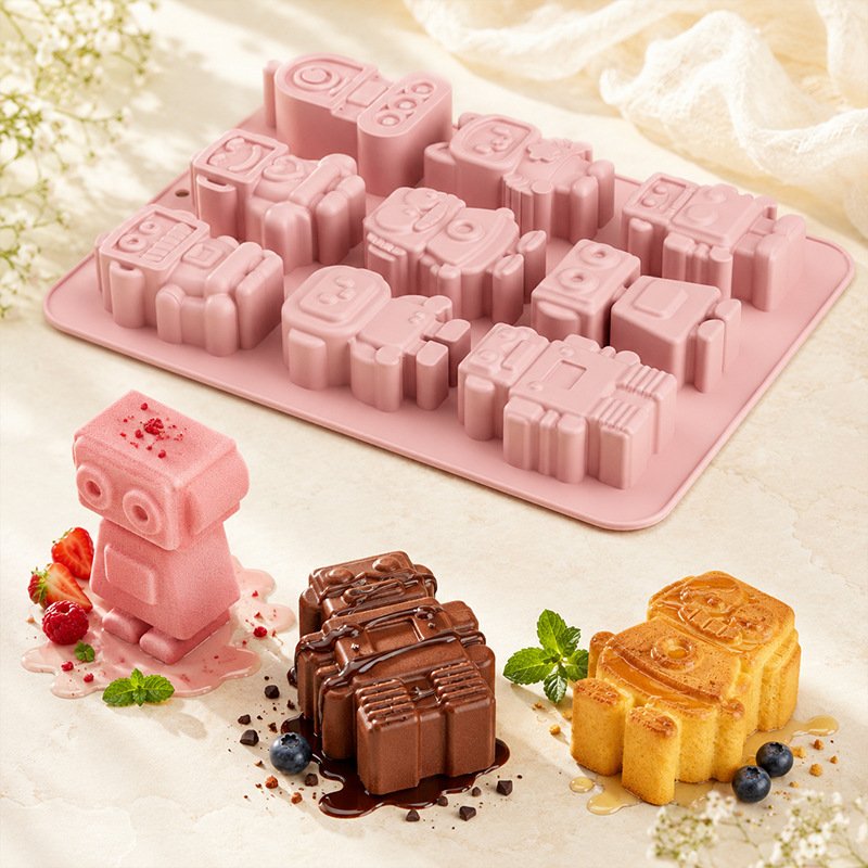 Vedini 9 Cavity Robot Silicon Mold For Kids Soaps And DIY Kits JKB-3632