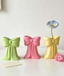 Vedini Bow Vase Silicone Mold DIY Aromatherapy Plaster Flower Pot Ornament Resin Mold JKB-3613
