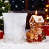 Vedini Christmas Socks House Old Man Candle Silicone Mold JKB-3601 - Image 5