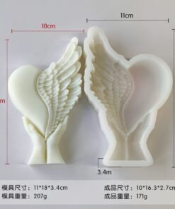 Alternative view of Vedini Valentine's Day Love Wings Candle Silicone Mold DIY Candle Plaster Glue Ornament Mold JKB-3609