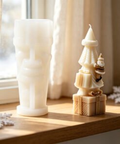 Vedini Santa Claus Gift Box Tree Candle Silicone Mold Christmas Tree Mold JKB-3608